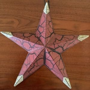 Rustic metal star decoration 13”